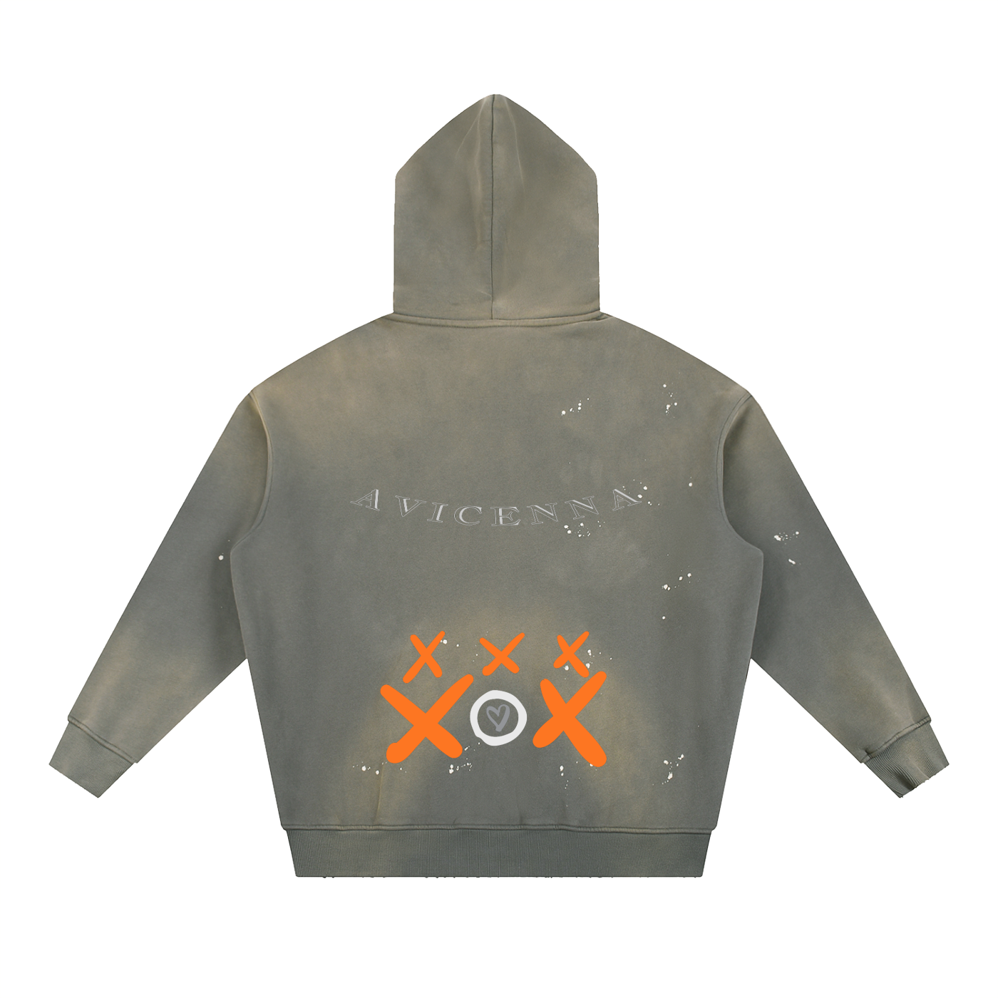 Vintage Washed Frayed Fleece Hoodie [XOX]