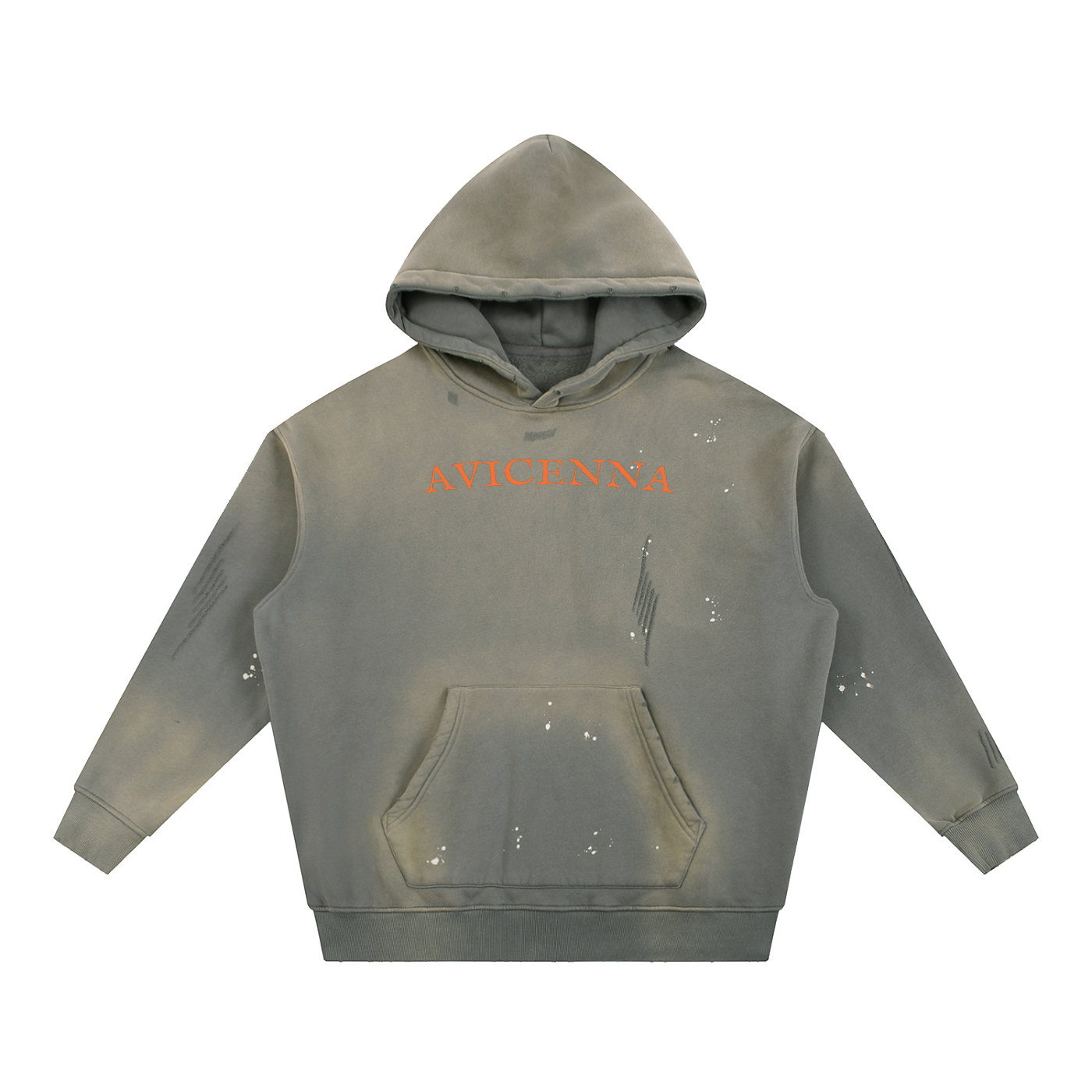 Vintage Washed Frayed Fleece Hoodie [XOX]